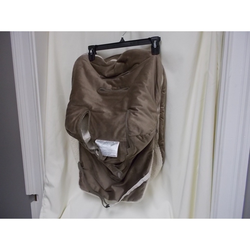 JJ Cole Bundleme Original Stroller Car Seat Cover Taupe Brown Faux Shearling